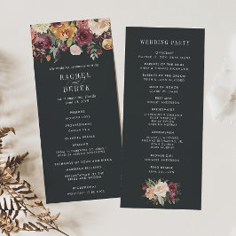 Programa de Cerimônia de Casamento de Jardim à Luz