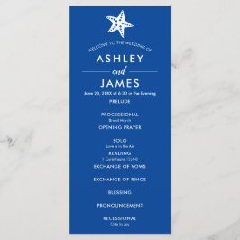 Programa de Cerimônia de Casamento de Peixe-Estrel