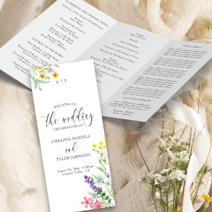 Programa de Cerimônia de Casamento de Prados de Fl