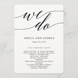 Programa de Cerimônia de Casamento de Script Moder