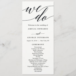 Programa de Cerimônia de Casamento de Script Moder