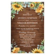 Programa de Cerimônia de Casamento Eucalyptus Sunf