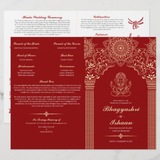Programa de Cerimônia de Casamento Hindu Ganesh