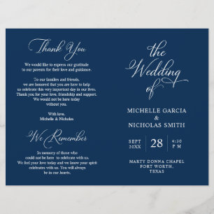 Programa de Cerimônia de Casamento, Marinho Clás