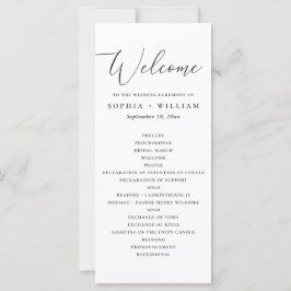 Programa de Cerimônia de Casamento Minimalista com