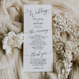 Programa de Cerimônia de Casamento Mínimo