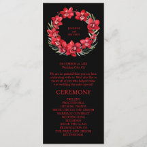 Programa de Cerimônia de Casamento Orquídeas Verme