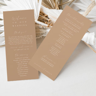 Programa de Cerimônia de Casamento Pale Taupe Mini