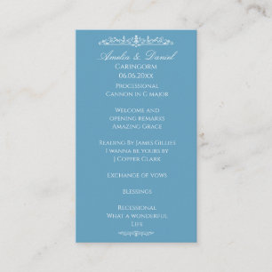 Programa de Cerimônia de Casamento Regency Blue