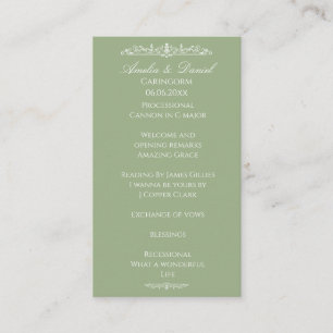 Programa de Cerimônia de Casamento Regency Green
