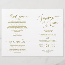 Programa de Cerimônia de Casamento, Script Elegant