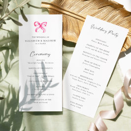 Programa de Cerimônia de Casamento Simples Arco Ro