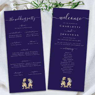 Programa de Cerimônia de Casamento Tema Dinossauro