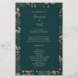 Programa de Cerimônia de Folhagem Dourada Exótica