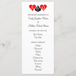 Programa de cerimônias de casamento do casino de L
