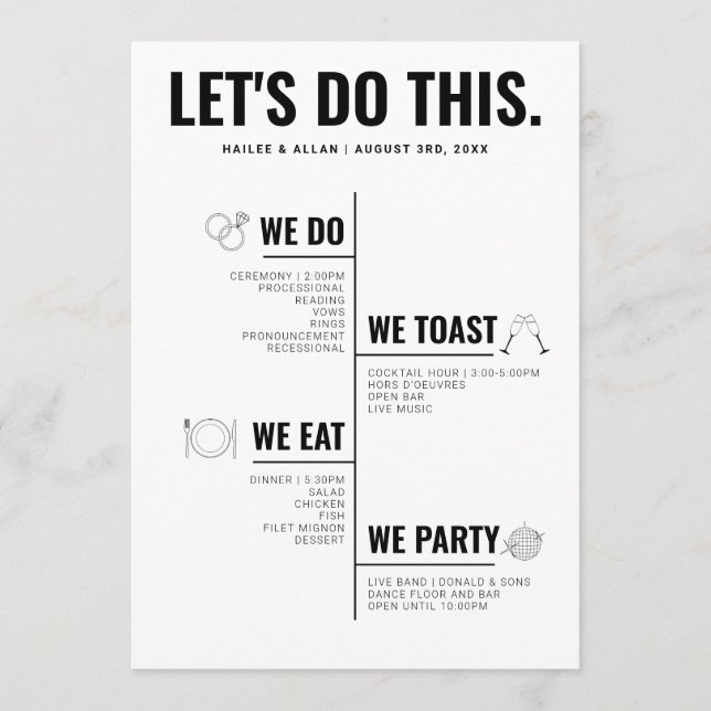 Programa de Cronograma de Casamento do vamos (Frente)