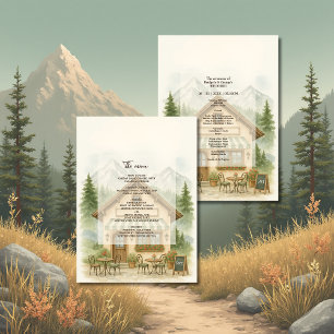 Programa de destino do casamento Rustic Mountain