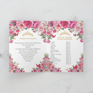 Programa de Eventos da Igreja Quinceañera Fuchsia
