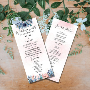 Programa de Festa de Casamento Elegante