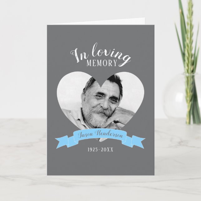 Programa de fita azul de foto do serviço Memorial (Frente)