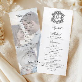 Programa de Foto de Casamento de Crest do Monogram
