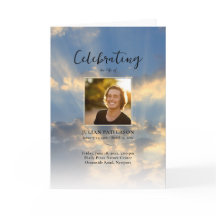 Programa de Funeral Celebração da Vida no Pôr do S