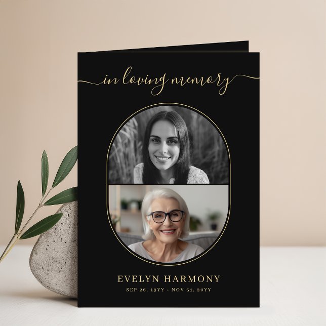 Programa de Funeral de Foto em Memória Carinhosa (Criador carregado)