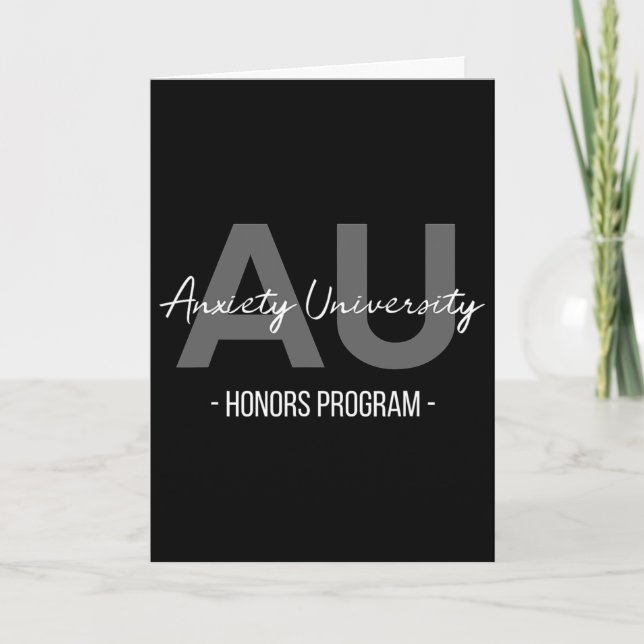 Programa de Honra da Universidade de Ansiedade  (Frente)
