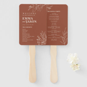 Programa de Leque de Mão de Flor de Terracota para