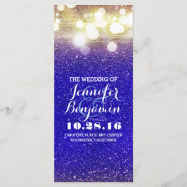 programa de luzes azul e douradas