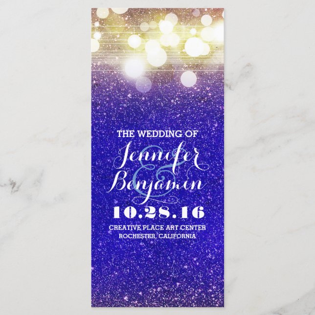 programa de luzes azul e douradas (Frente)