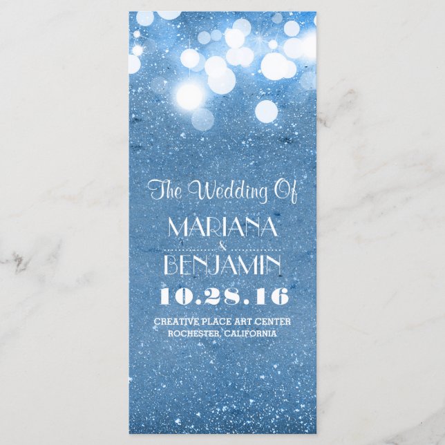 programa de luzes de cordas azuis do shimmer brilh (Frente)