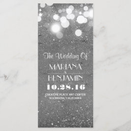 programa de luzes de cordas prateadas do shimmer