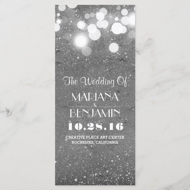 programa de luzes de cordas prateadas do shimmer (Frente)