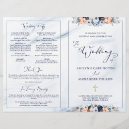 Programa de Massa de Casamento Floral Azul de Mari