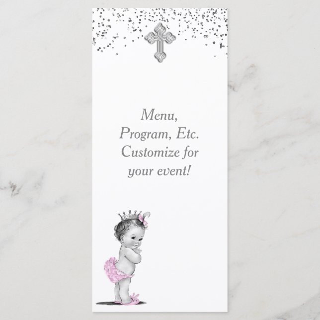 Programa de Meninas Baptism Christening (Frente)