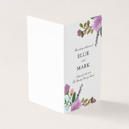 Programa de Mini Casamento Floral de Golightly