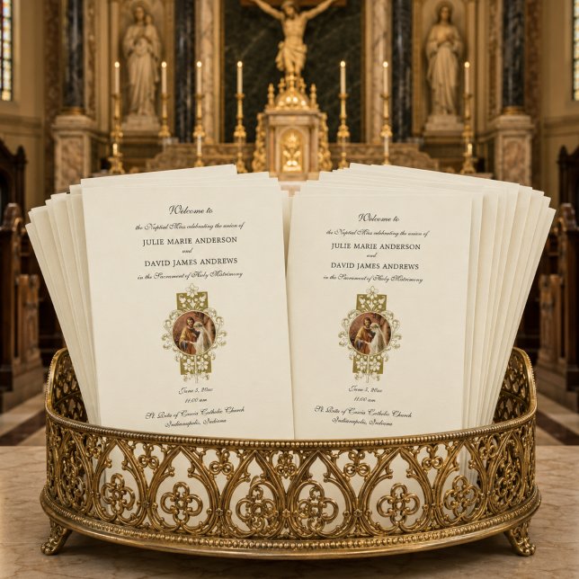 Programa de Missa Latina de Casamento Católico Ele (Criador carregado)