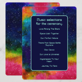 Programa de Música de Casamento Galáctico Sci-Fi