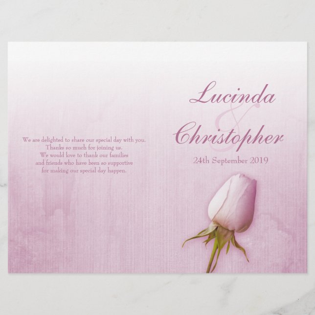 Programa de núpcias do rosa púrpura (Frente)