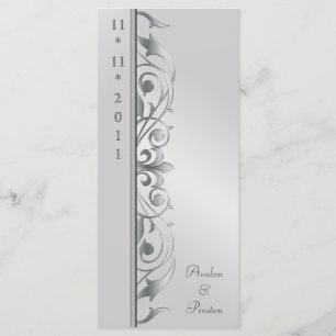 Programa de prata do casamento da grã-duquesa rolo