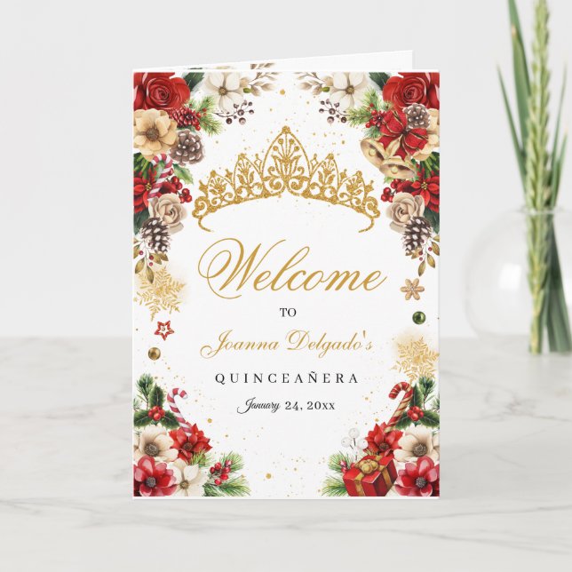 Programa de Quinceanera para o inverno do Natal (Frente)