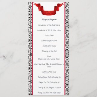 Programa de Recepção de Casamento em Damask