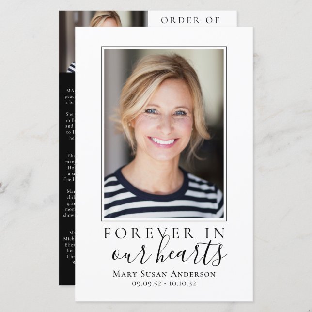 Programa de Serviço de Memória Fotográfica Minimal (Frente/Verso)