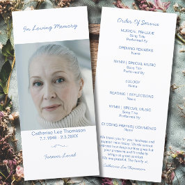 Programa de Serviço Funeral Simples com Foto Plano