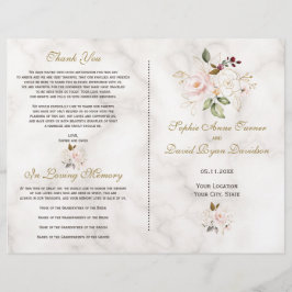 Programa Delicado de Casamento de Marble para Flor
