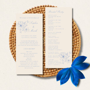 Programa Detalhado de Casamento de Flores Delicada