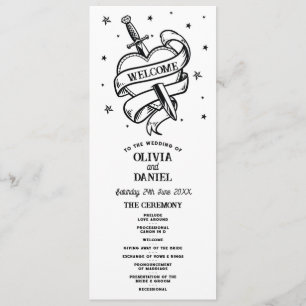 Programa Detalhes da Cerimônia Cardíaca de Casamento de Tat