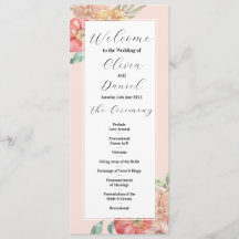 Detalhes do Cardápio de Casamento Floral em Aquare