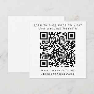 Programa Detalhes do Casamento Código Qr Simples Chic Preto